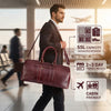 Full-Grain Leather Weekender Duffel Bag – 55L Travel & Overnight Bag Brown