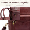 Full-Grain Leather Laptop Backpack – 15.6” Office & Travel Bag Brown