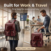 Full-Grain Leather Executive Backpack – 15.6” Laptop Travel Bag