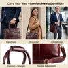 Full-Grain Leather Laptop Backpack – 15.6” Office & Travel Bag Brown