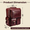 Full-Grain Leather Executive Backpack – 15.6” Laptop Travel Bag