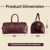 Full-Grain Leather Weekender Duffel Bag – 55L Travel & Overnight Bag Brown