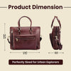 Full-Grain Leather Laptop Backpack – 15.6” Office & Travel Bag Brown