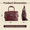 Full-Grain Leather Laptop Backpack – 15.6” Office & Travel Bag Brown