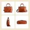 Full-Grain Leather Laptop Backpack – 15.6” Office & Travel Bag Tan