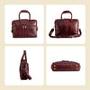 Full-Grain Leather Laptop Backpack – 15.6” Office & Travel Bag Brown